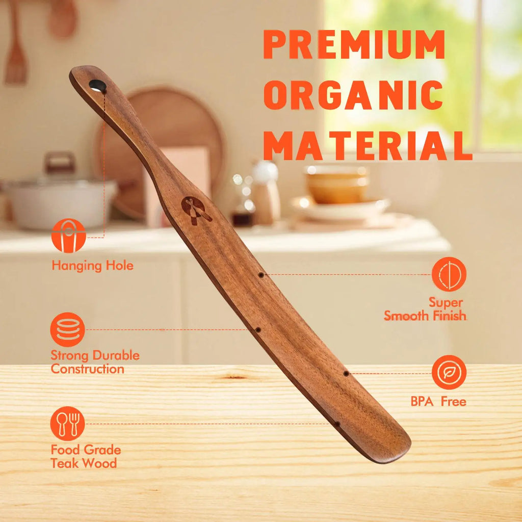 Wooden Sourdough Starter Spatula – Eco-Friendly Dough Mixer Wooden Baking Spatula Nixie
