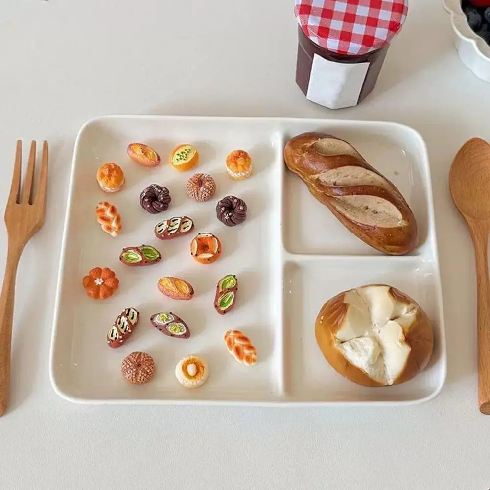12Pcs Mini Bread Resin Fridge Magnets – Cute Food Décor Set