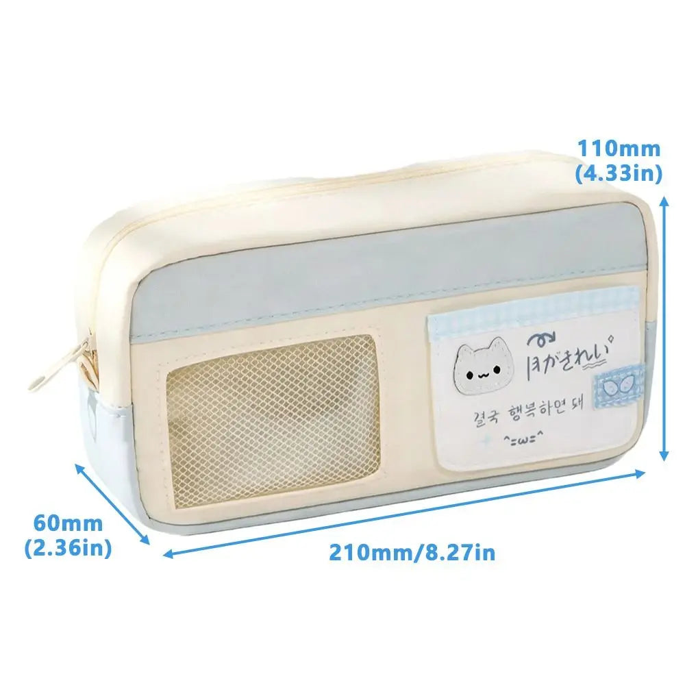 Aesthetic Ita Pencil Case Large Capacity Multi-Layer Pen Bag
