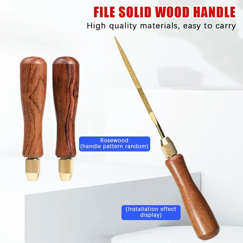 Wood File Handle Brass Collet Chuck for Small Files – DIY Tool