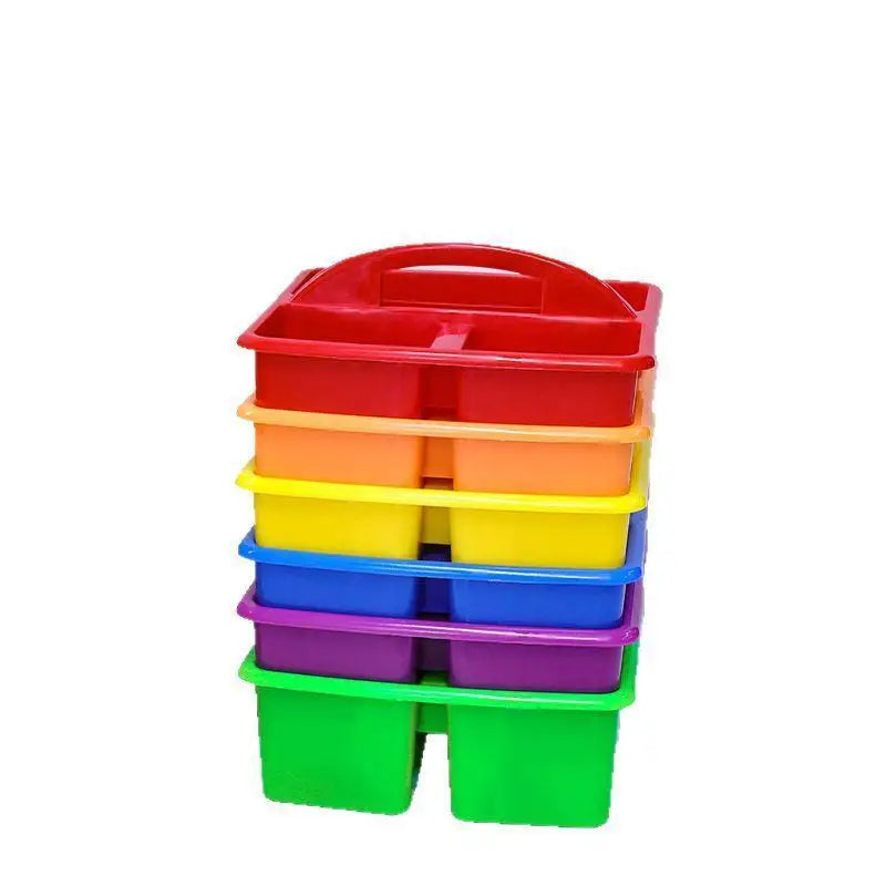 3-Compartment Plastic Storage Caddy Organizer for Desk & Art Desk Storage Caddy Nixie