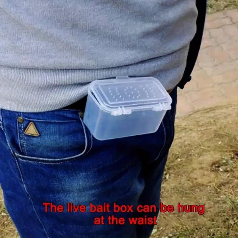 Portable Waist Hanging Fishing Bait Box – Worms & Insects Fishing Bait Box Nixie