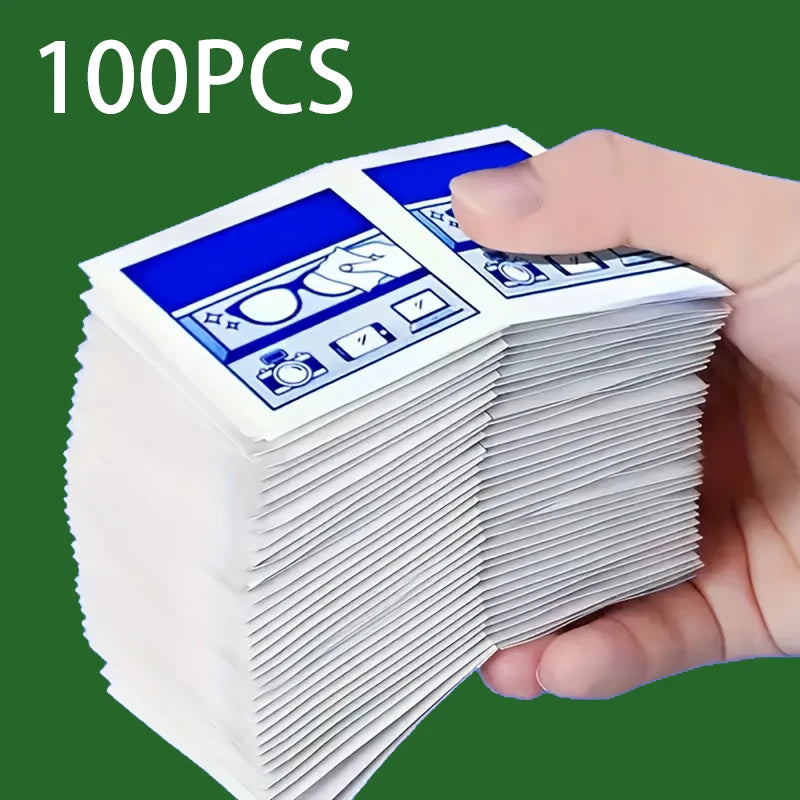 100 Disposable Lens Cleaning Wipes Anti-Fog for Glasses & Screens Lens Cleaning Wipes Nixie Glasses wiping wipes