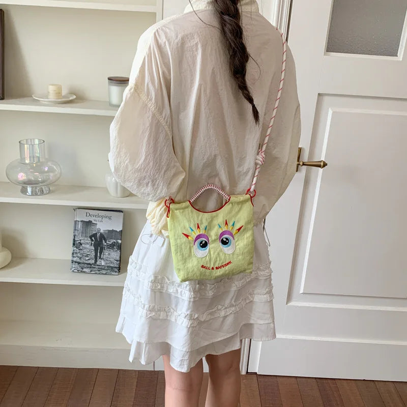 Chinese-Style Embroidered Crossbody Bag | Nylon Shoulder Bag Crossbody Shoulder Bag Nixie