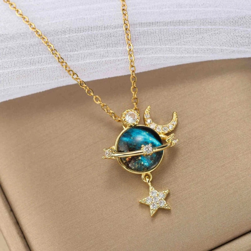Starry Sky Pendant Necklace – Micro Pavé Zircon | Women's Jewelry Pendant Necklace Nixie