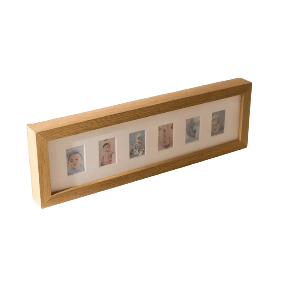 Porous Wooden Multi-Photo Frame – Baby Keepsake Gift