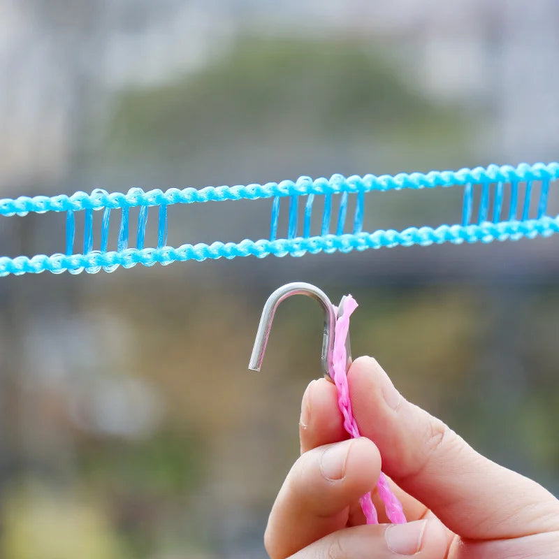 Portable Nylon Travel Clothesline – Windproof Camping Drying Line