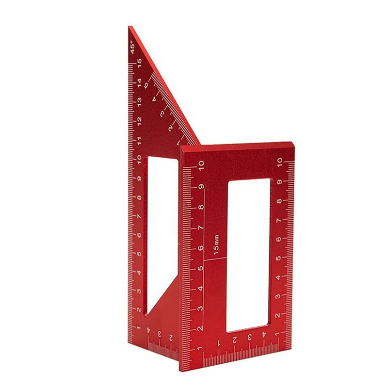 Aluminum Alloy Woodworking Angle Ruler 45 & 90 Degree Marking Gauge Woodworking Angle Ruler Nixie Red