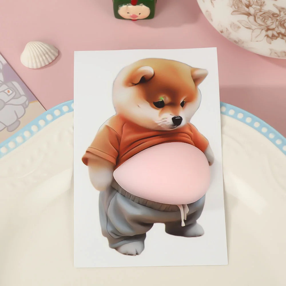 3D Shiba Inu Dog Belly Sticker – Cute Cartoon Puppy Decal Decorative Sticker Nixie