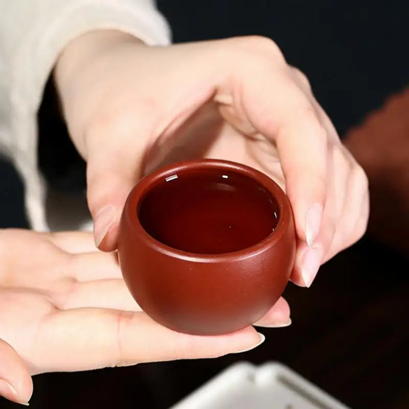 Yixing Purple Clay Tea Cup – Handmade Zisha Kung Fu Teacup Zisha Tea Cup Nixie