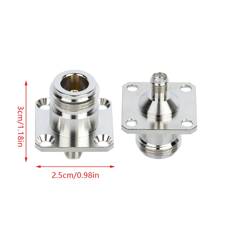 N Type Female to SMA Female Waterproof Flange RF Connector RF Coaxial Adapter Nixie