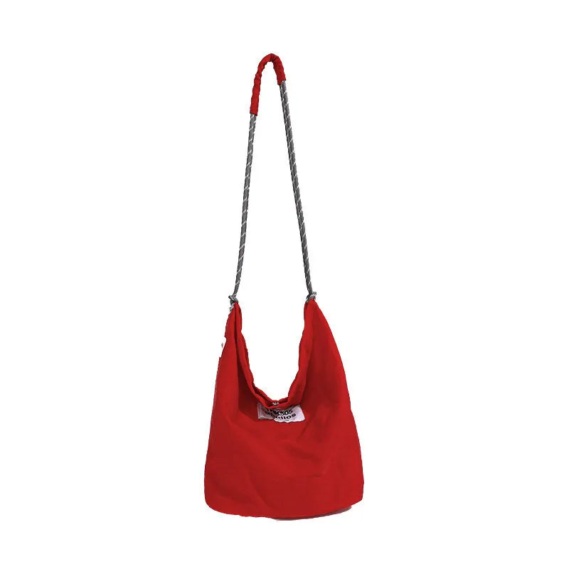 Nixie Women's Canvas Bucket Bag – Korean Crossbody Style Canvas Bucket Bag Nixie