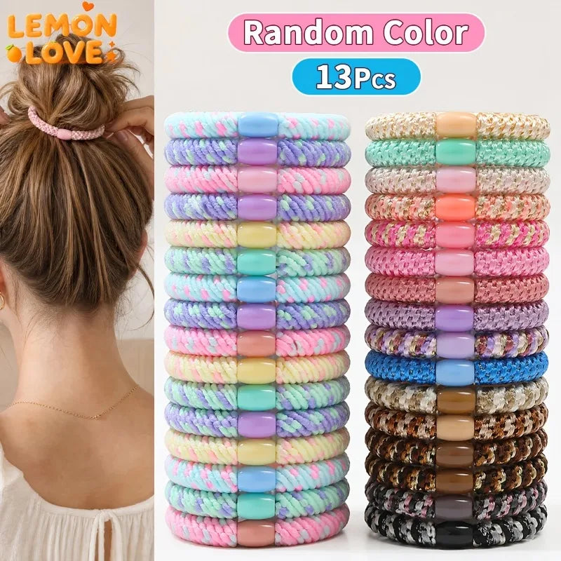 13-Pack Multicolor High-Stretch Hair Ties for Women Hair Ties Set Nixie 13pcs