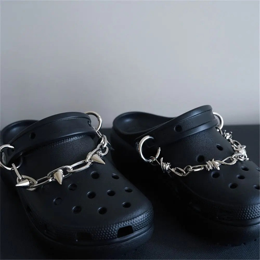 Hip Hop Punk Chain Shoe Charms for Crocs & Clog Shoes