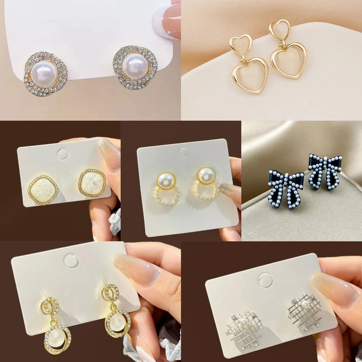 Vintage Heart Drop Earrings – Diamond Elegant Women's Studs