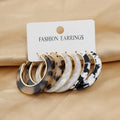 Leopard Print Hoop & Drop Earrings Set – 3 or 6 Pairs Drop Hoop Earrings Nixie Style H