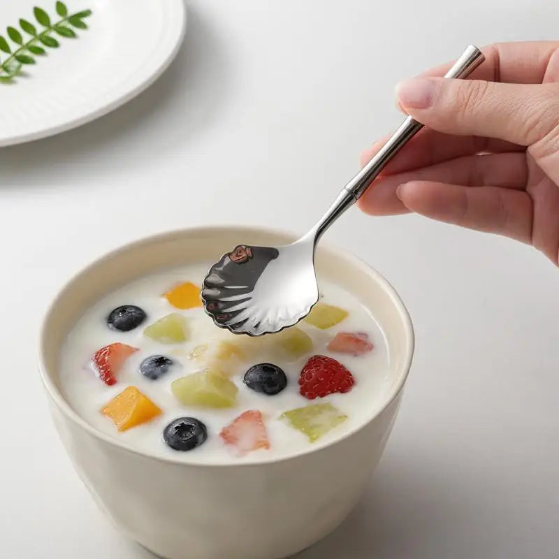 Seashell Stainless Steel Dessert Spoon | Tea & Coffee Stirrer Gift Dessert Spoon Nixie
