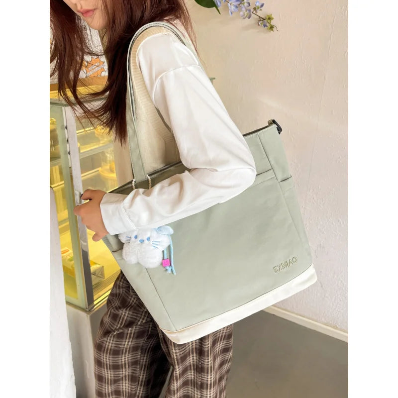Large Canvas Shoulder Tote Bag for Women – Lightweight Canvas Shoulder Tote Nixie