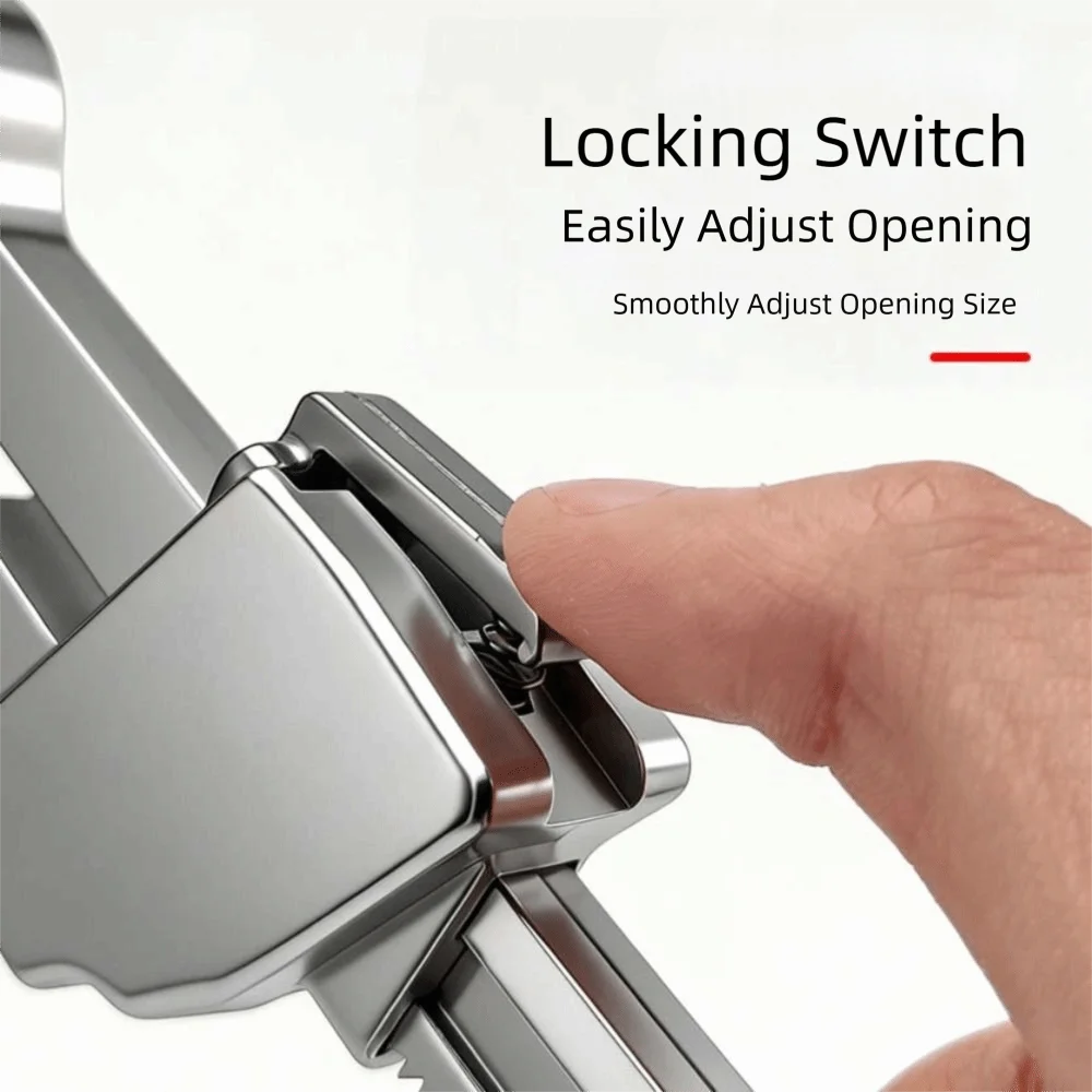 Adjustable Aluminum Faucet Wrench – Multi-Use Sink Spanner Tool