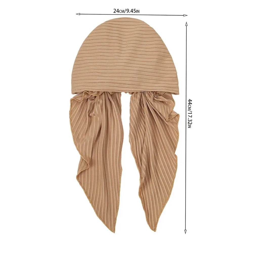 Women's Stretch Pre-Tied Turban Knit Breathable Head Wrap
