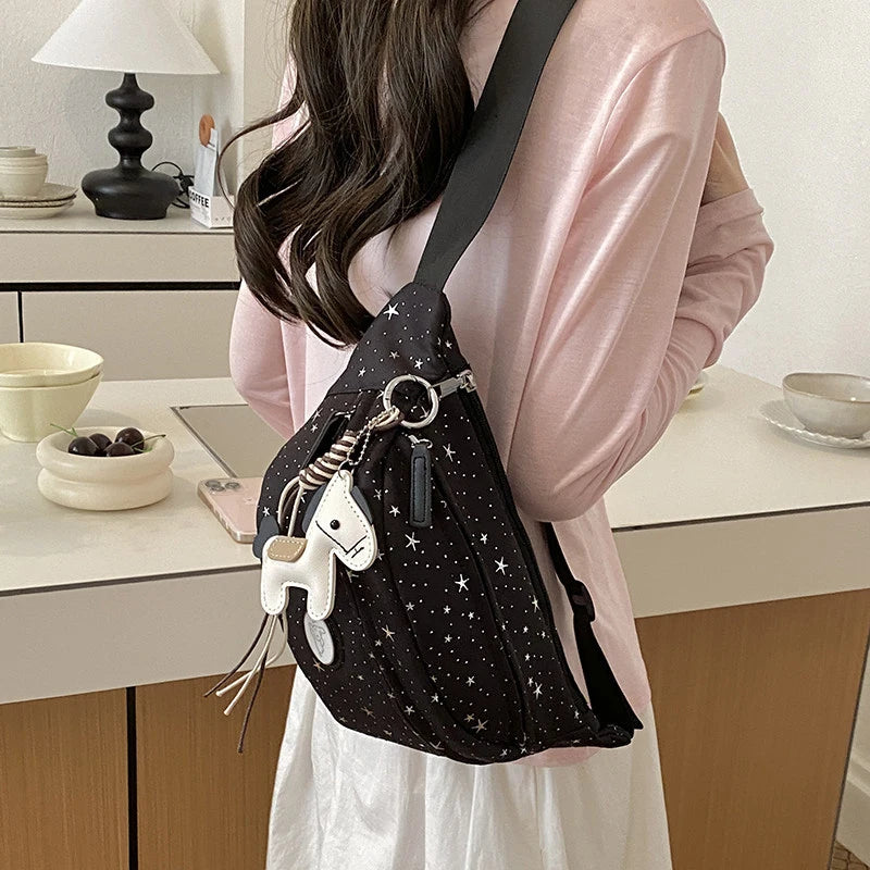Japanese Star Print Crossbody Chest Bag – Cute Waist Pack Crossbody Chest Bag Nixie
