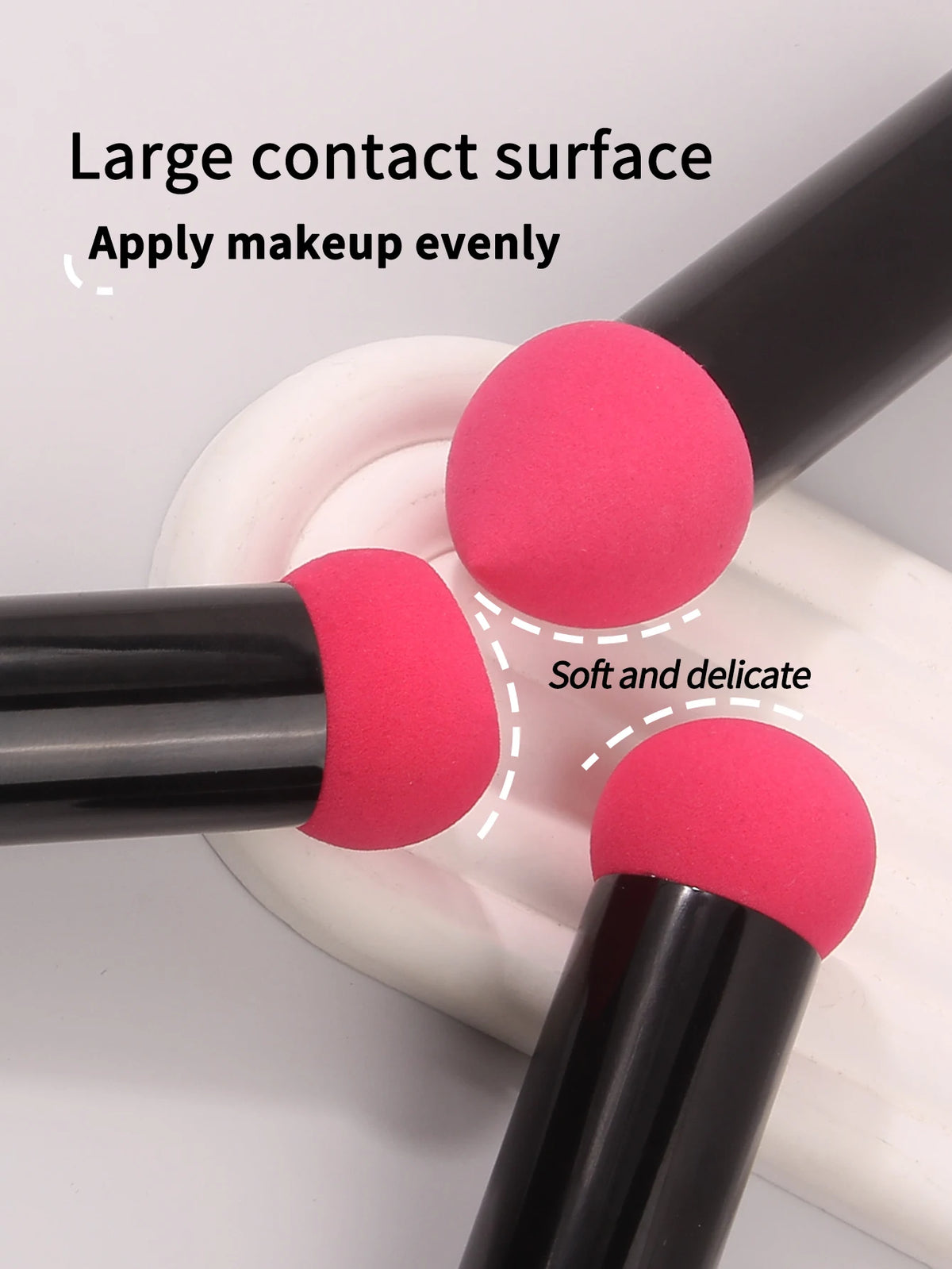 Mushroom Powder Puff Black Metal Handle Sponge Foundation