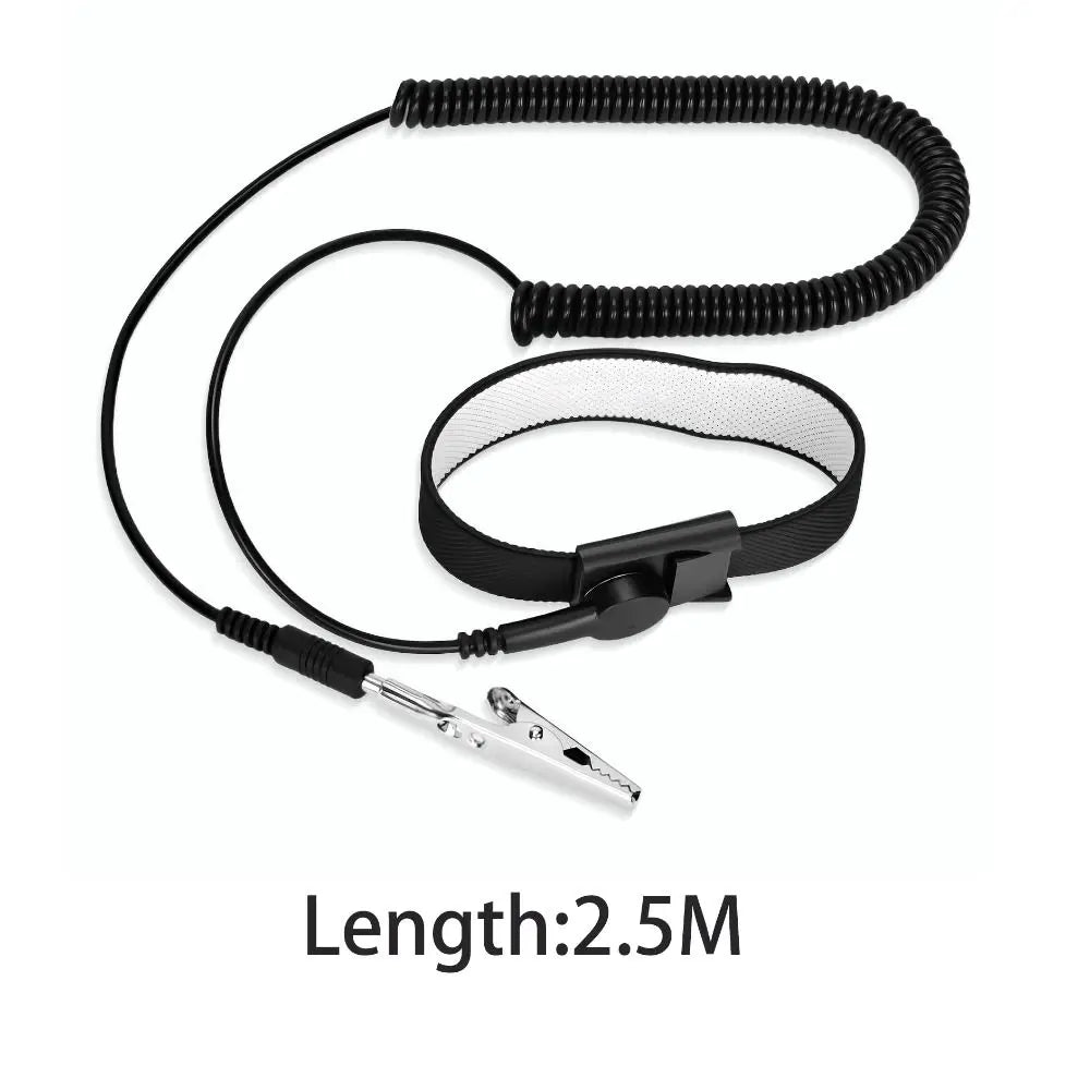 ESD Anti-Static Wrist Strap with Alligator Clip — PC Building ESD Grounding Strap Nixie