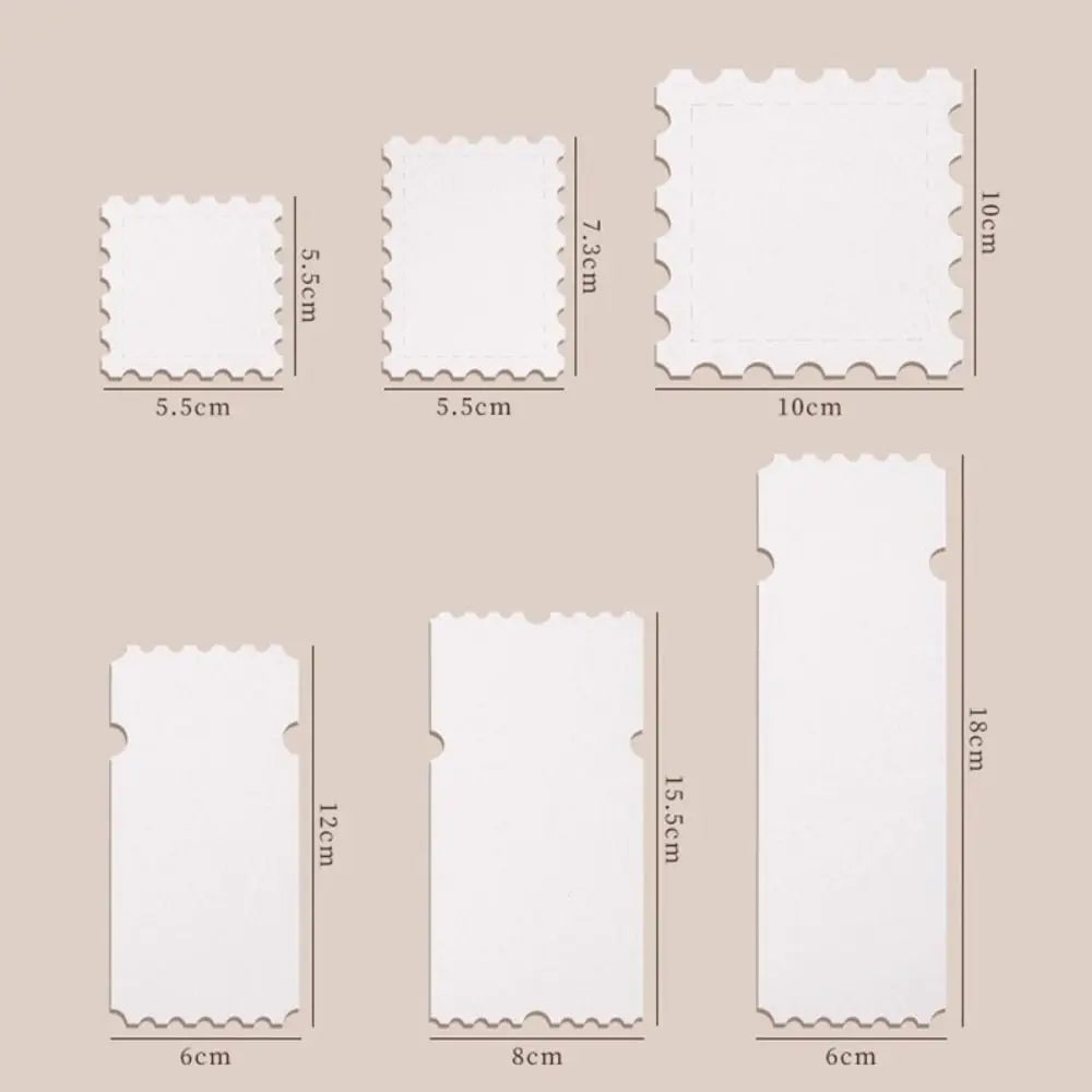 25pcs Stamp & Ticket Stub Watercolor Paper Cards – 300g