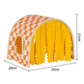 Guinea Pig Tunnel Hideout – Breathable Foldable Small Pet Nest Small Pet Tunnel Nixie Orange 25-20-21 cm