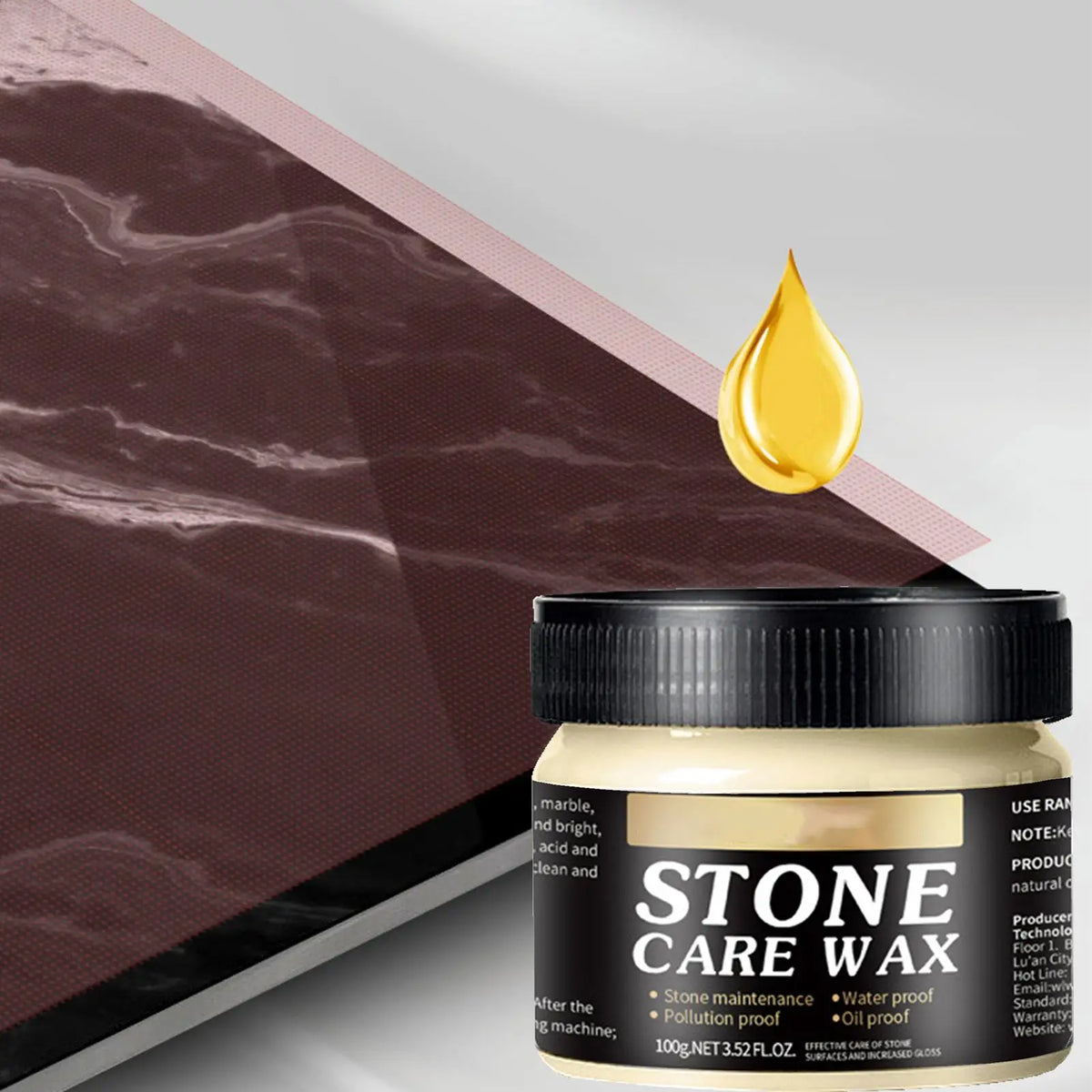 100g Marble Polish Paste Wax – Stone & Tile Shine Restorer