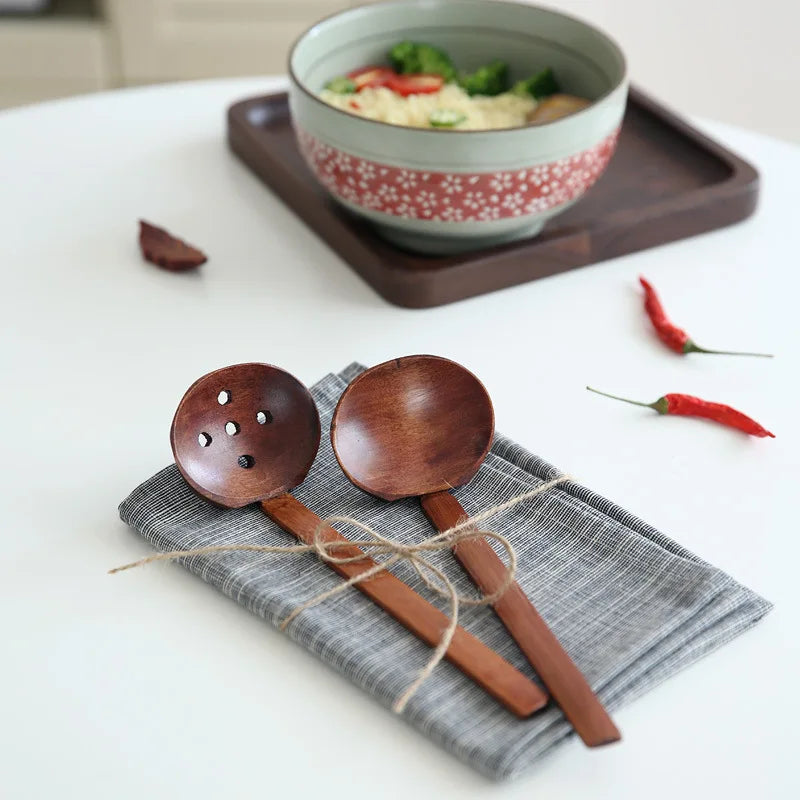 Wooden Turtle Shell Soup Spoon – Ramen & Hot Pot Ladle Wooden Soup Spoon Nixie