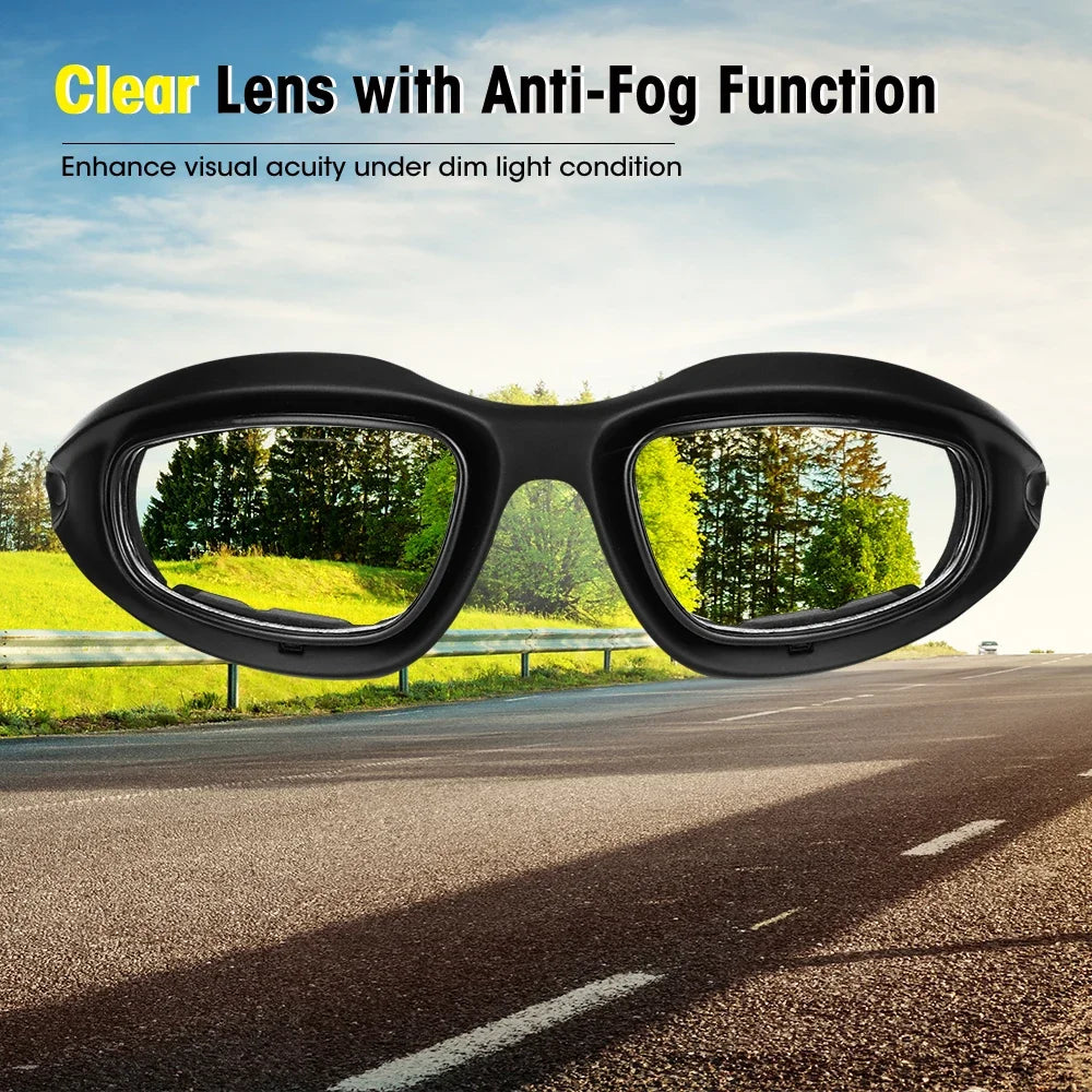 KEMITOUR Motorcycle Goggles UV400 Polarized – 4-Lens Kit Motorcycle Goggles Nixie