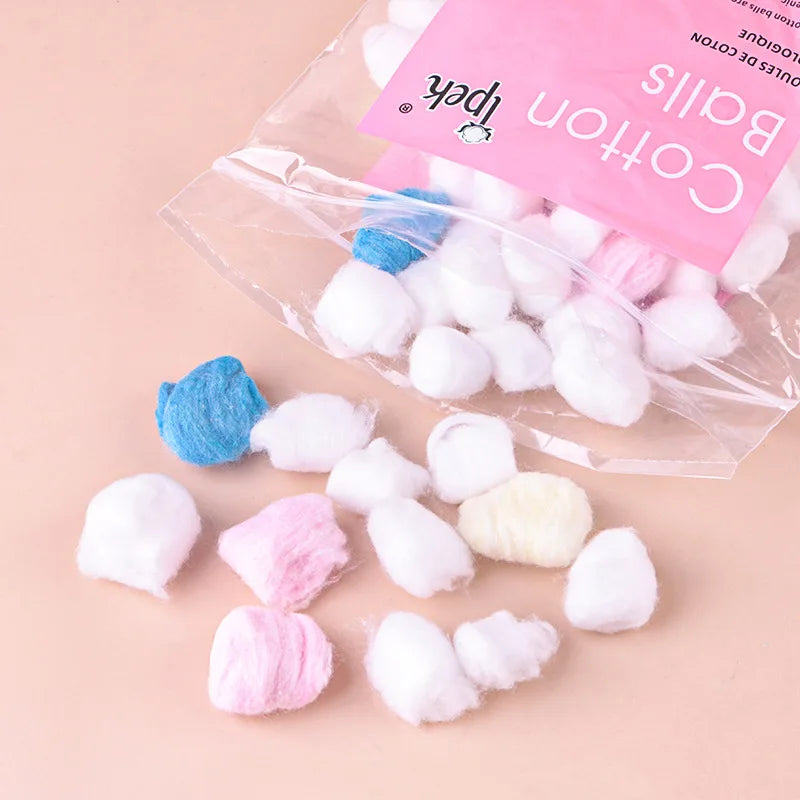 100-Piece Pure Bleached Cotton Balls – Nail & Makeup Use Nail Care Cotton Balls Nixie