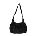 Korean Croissant Pleated Crossbody Shoulder Bag – Large Capacity Crossbody Shoulder Bag Nixie BB-1358 Black stars