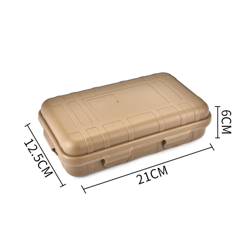 EDC Waterproof Survival Kit Box – Shockproof Portable Case Waterproof Storage Box Nixie XL-brown