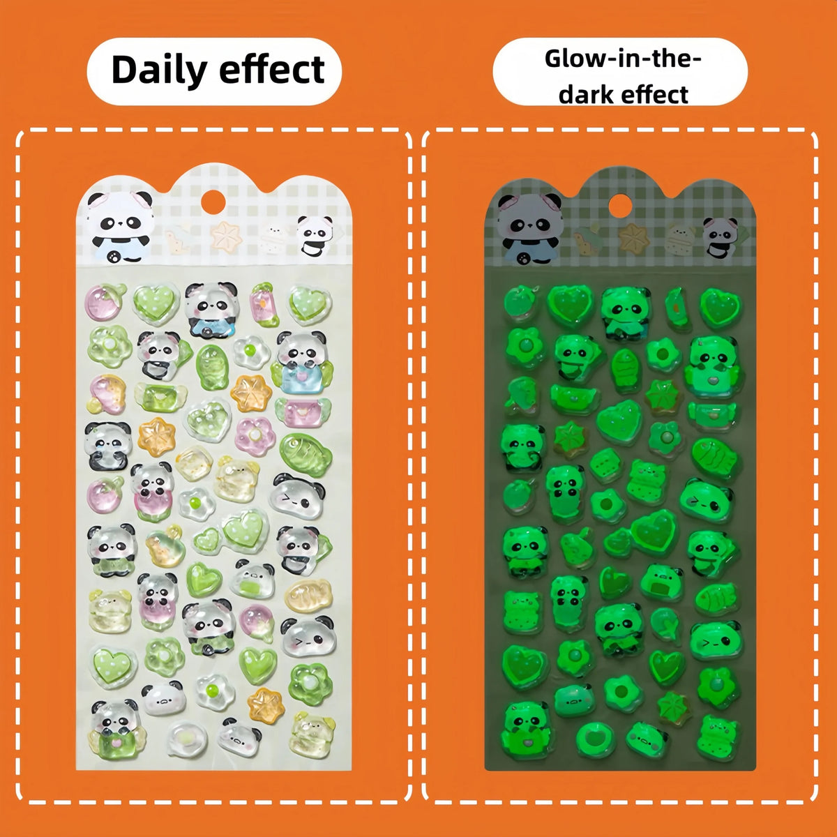 3D Embossed Cartoon Stickers – Luminous & Non-Luminous Decorative Stickers Nixie 1Pc-2-No