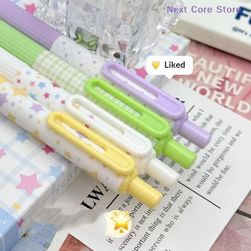 4-Pack Aesthetic Gel Pens 0.5mm Fine Point Quick-Dry Smooth Writing Gel Pens Set Nixie