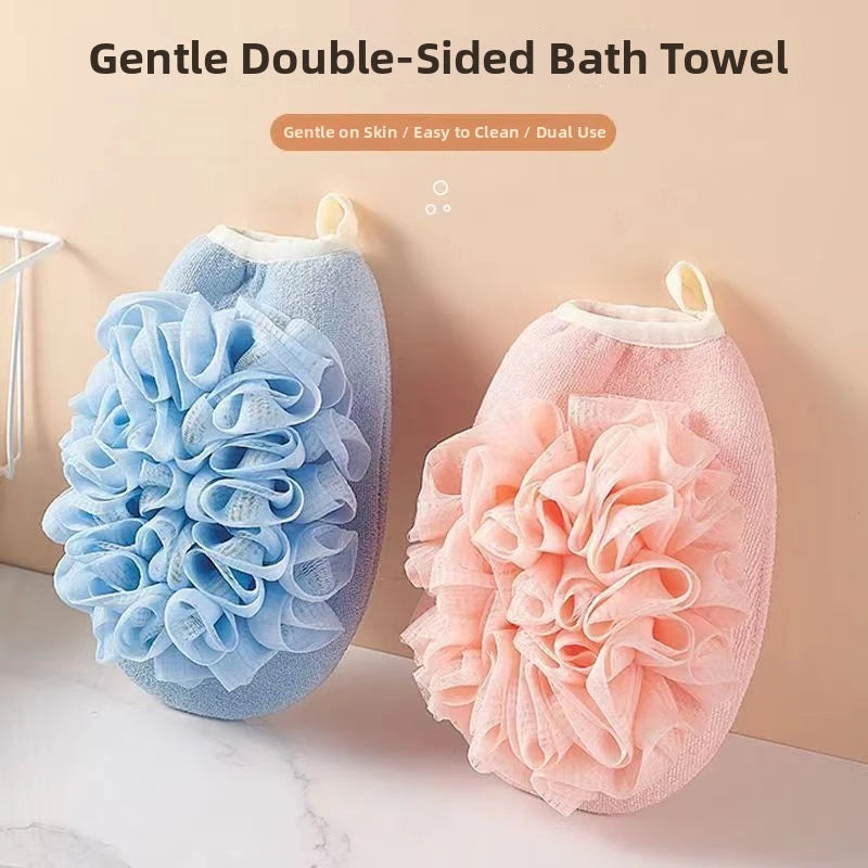 Double-Sided Exfoliating Bath Glove Body Scrubber & Massage Mitt Exfoliating Bath Glove Nixie