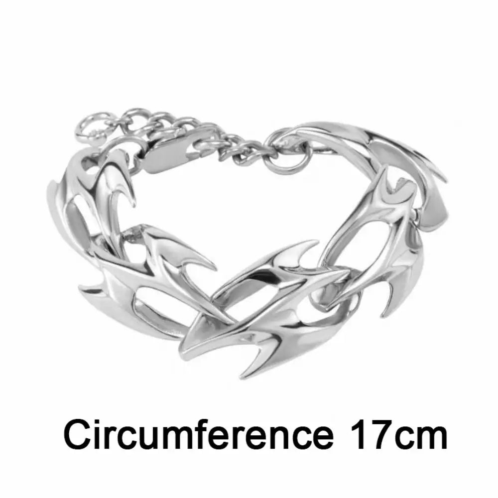 Punk Thorn Chain Bracelet & Necklace – Handmade Unisex Punk Chain Bracelet Nixie