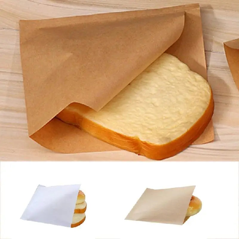 100 PCS Greaseproof Paper Bags | Oil-Proof Food Packaging Food Packaging Bags Nixie