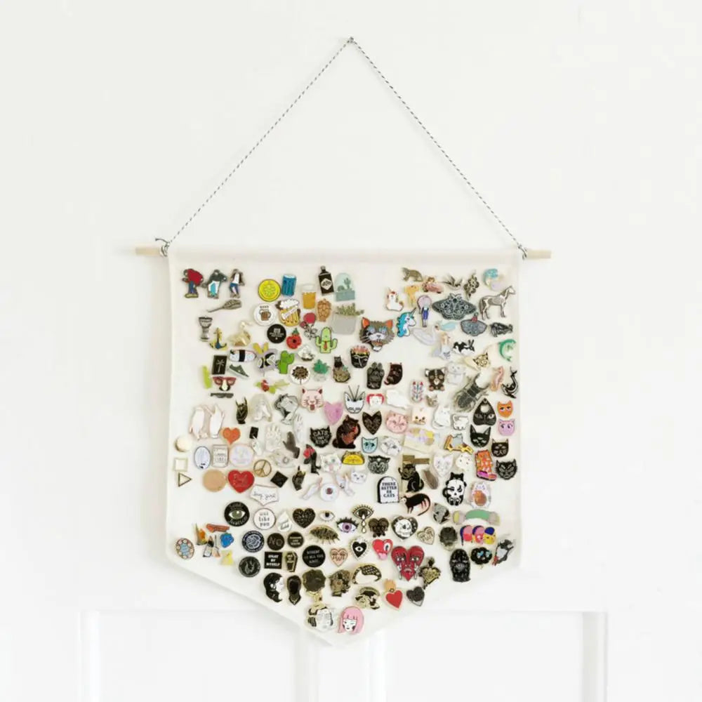 Nordic Pin Display Pennant | Brooch & Badge Wall Organizer Pin Display Pennant Nixie