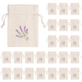 24Pcs Lavender Drawstring Gift Bags – Canvas Embroidered Pouches Drawstring Gift Bags Nixie Style A Other