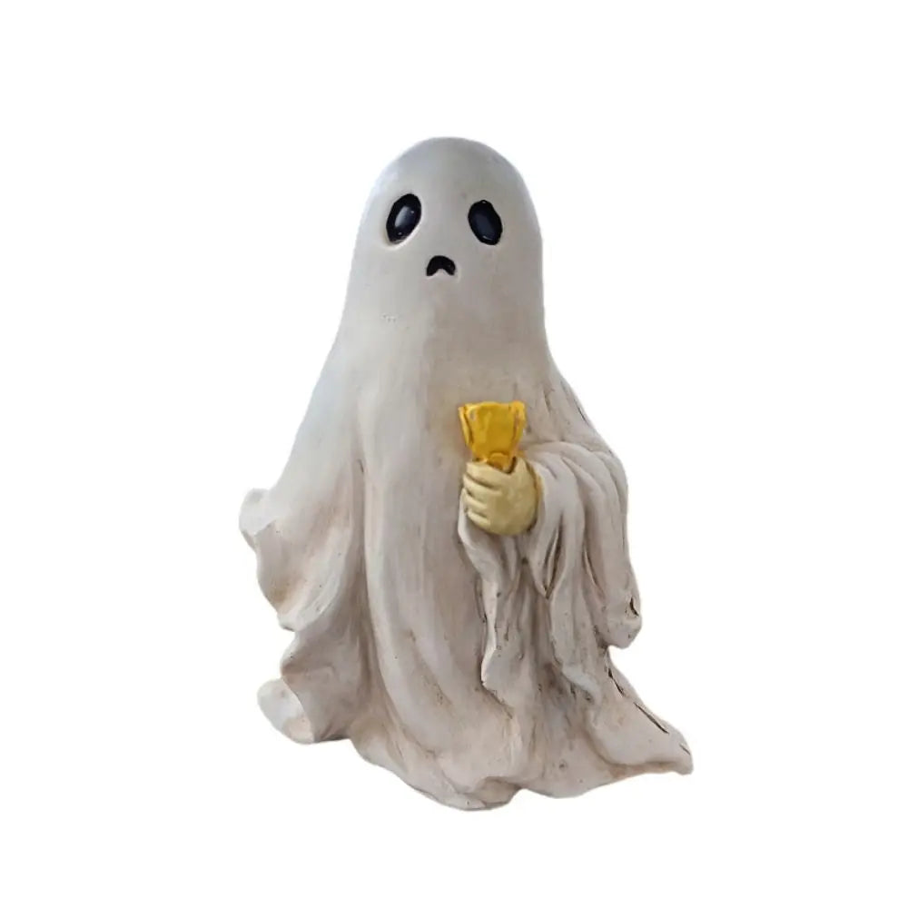 Halloween Ghost Figurine Resin Statue – Spooky Home Decor