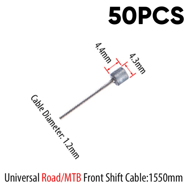 Stainless Steel Bike Brake Shift Cable MTB Road Bicycle Inner Wire Bike Shift Cable Nixie 50pc Shift Front