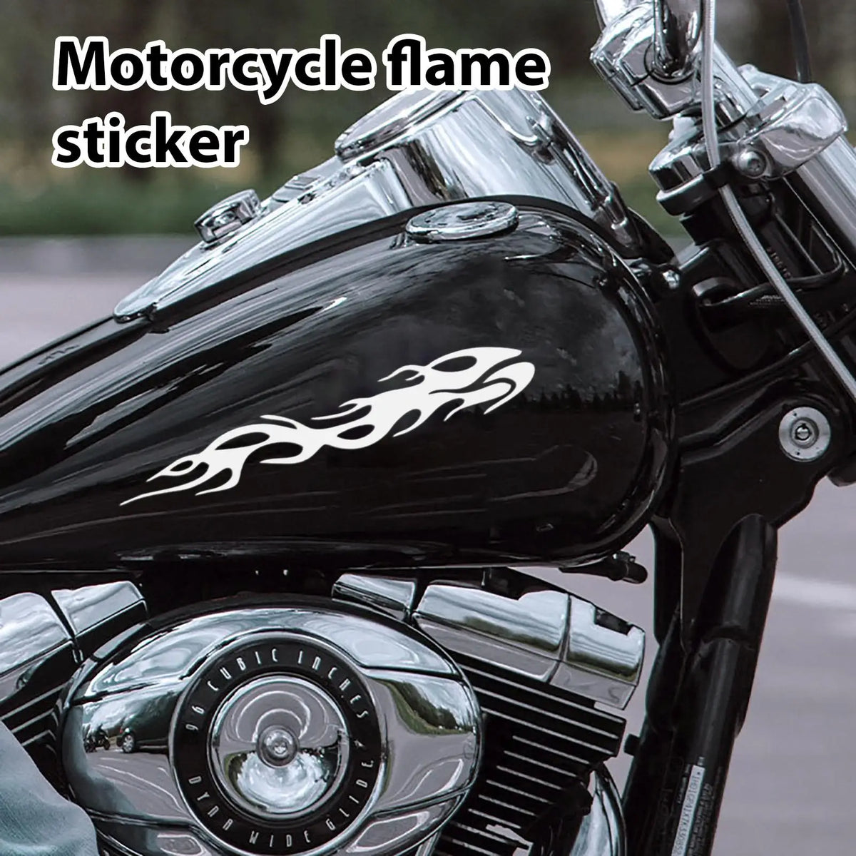 Reflective Flame Motorcycle Stickers – Waterproof Vehicle Decals