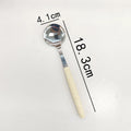 Stainless Steel Long Handle Spoon – Dessert, Coffee & Ice Cream Kitchen Spoon Nixie Yellow