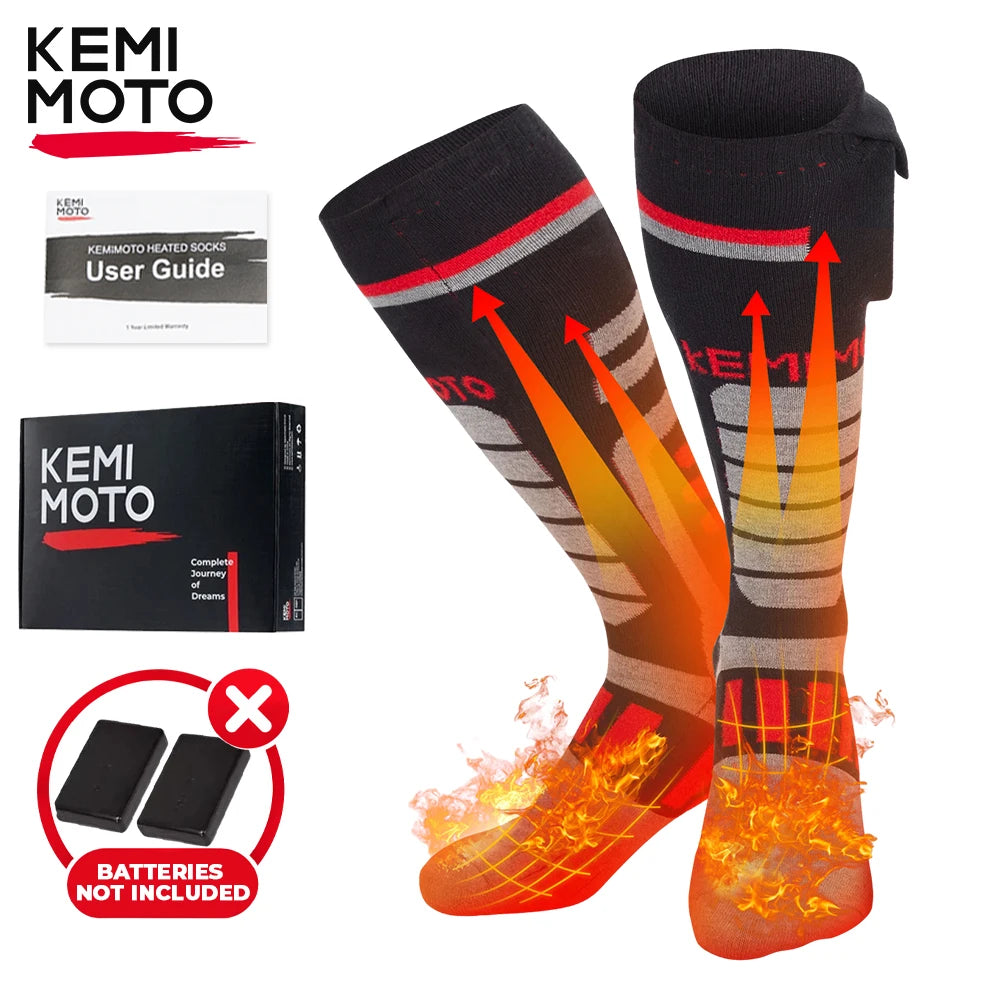 KEMIMOTO Heated Socks Unisex Thickened Winter Outdoor Warm Heated Socks Nixie