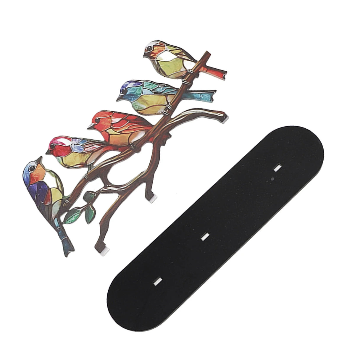 Colorful Acrylic Bird Figurines with Base | Decorative Statues Bird Figurine Set Nixie