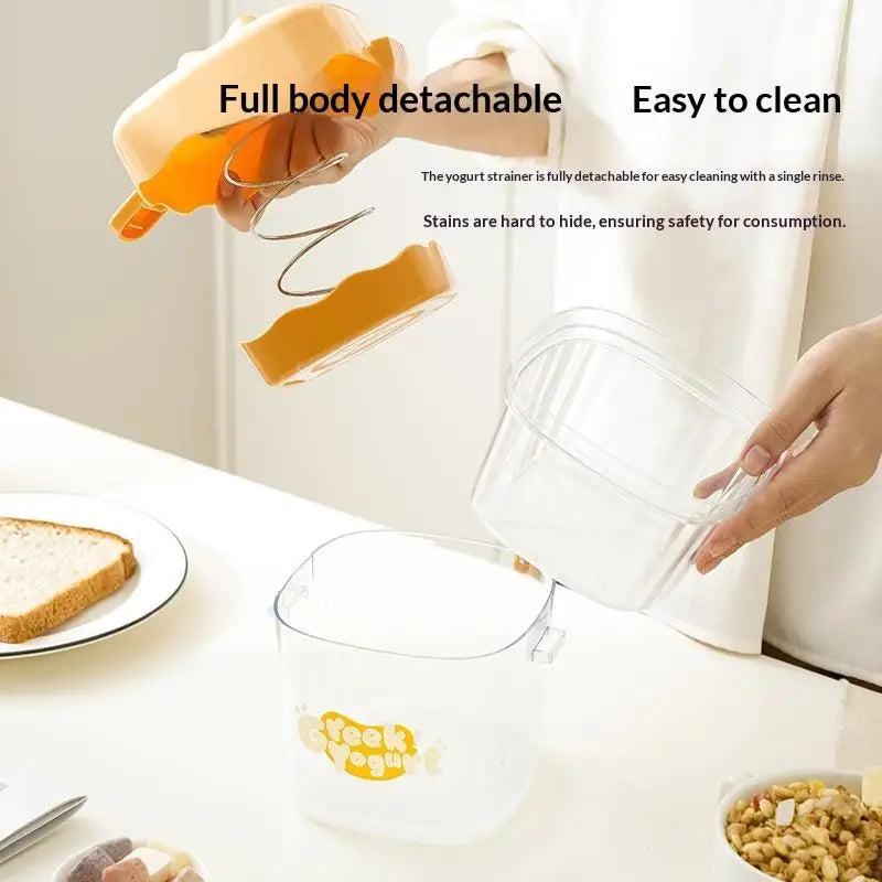 BPA-Free Greek Yogurt Maker | Cute Cat Design Strainer Jar