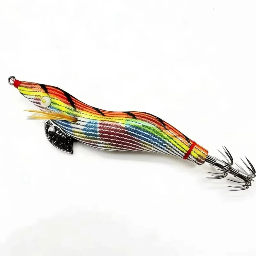 UV Luminous Wood Shrimp Squid Jig Lure Size 3.0 | Octopus Lure